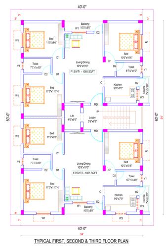  sai-ritisha Sai Ritisha Cluster Plan from 1st to 3rd Floor