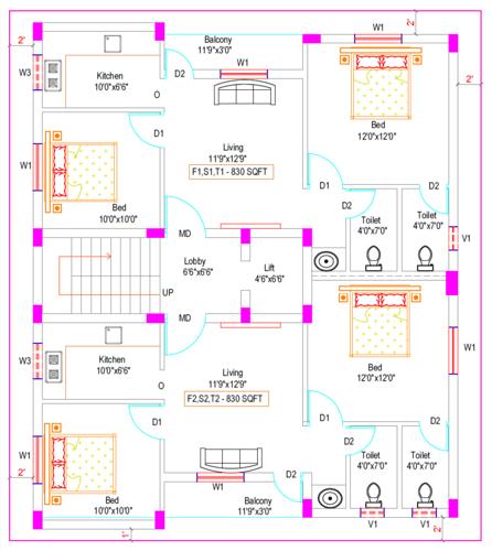  sai-samyuktha Sai Samyuktha Cluster Plan from 1st to 3rd Floor