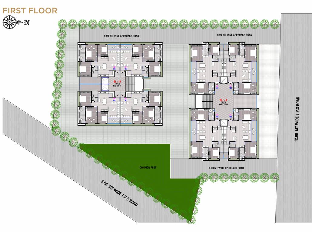  shivansh parmanand Cluster Plan for 1st Floor