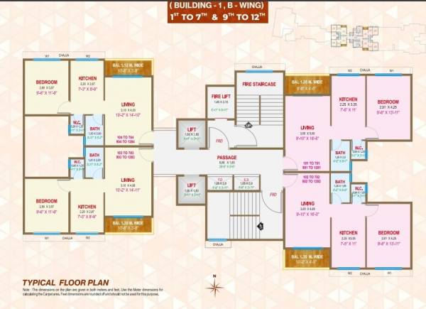  shiv-vista-homes Building No 1 wing  B  Cluster Plan