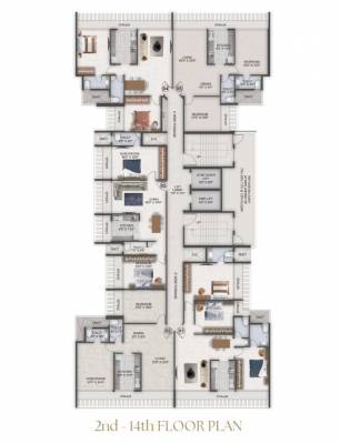  75-west Mega 75 West Cluster Plan from 2nd to 14th Floor