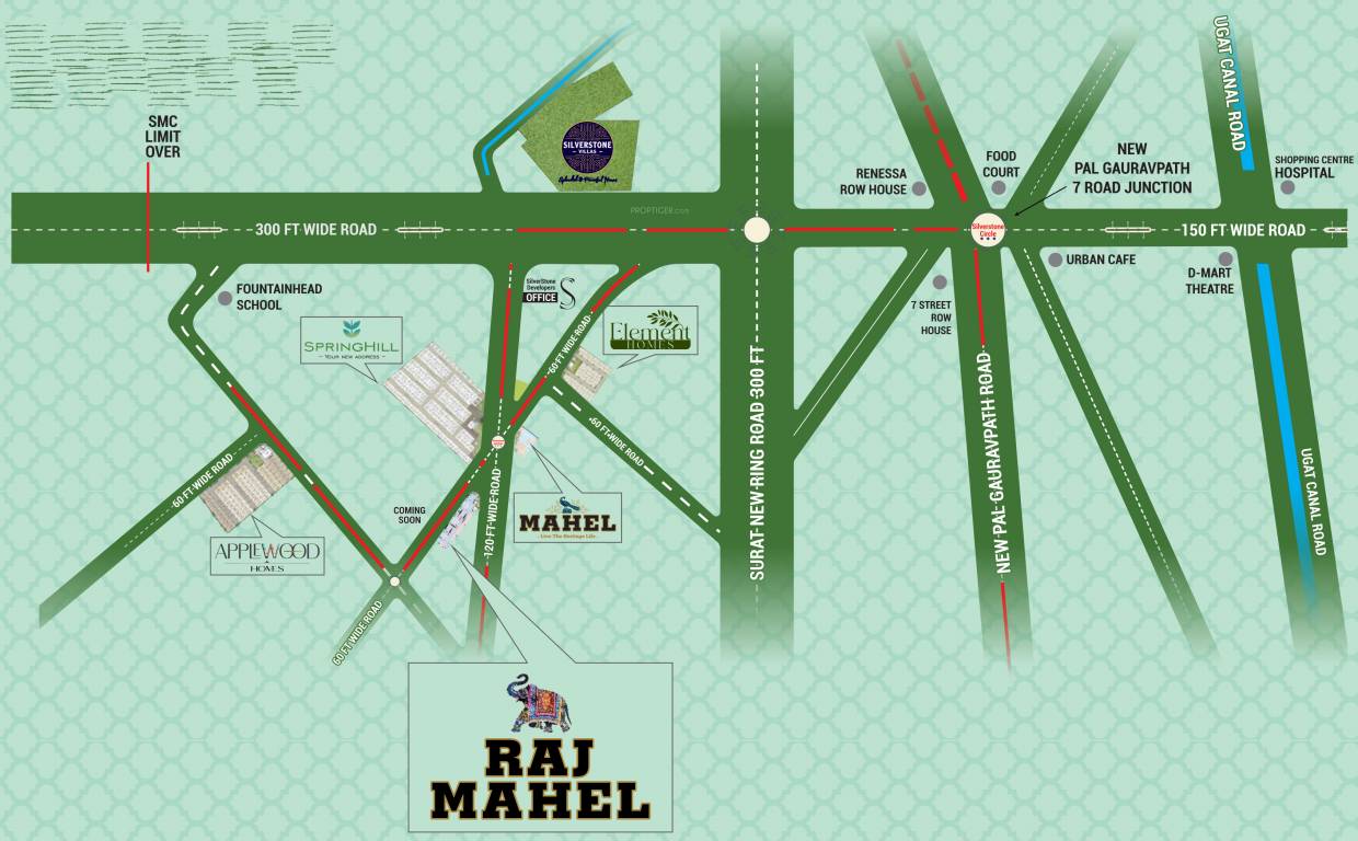  raj mahel Location Plan
