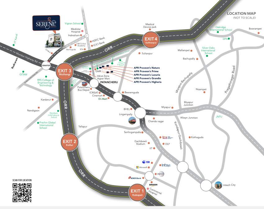  praveens serene Location Plan