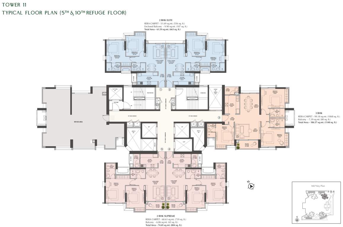  t11 raheja jade city T11 Raheja Jade City Cluster Plan for 5th,10th Floor