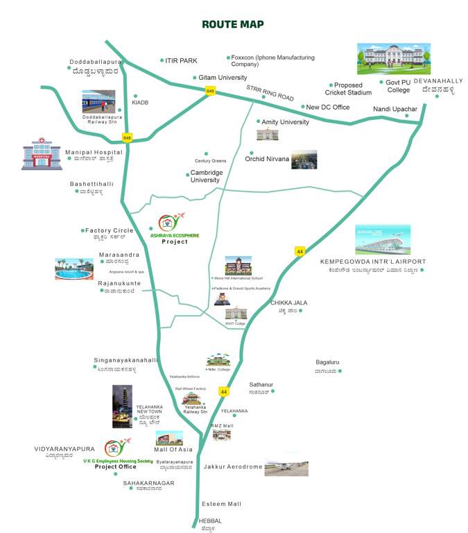  ashraya ecosphere Location Plan