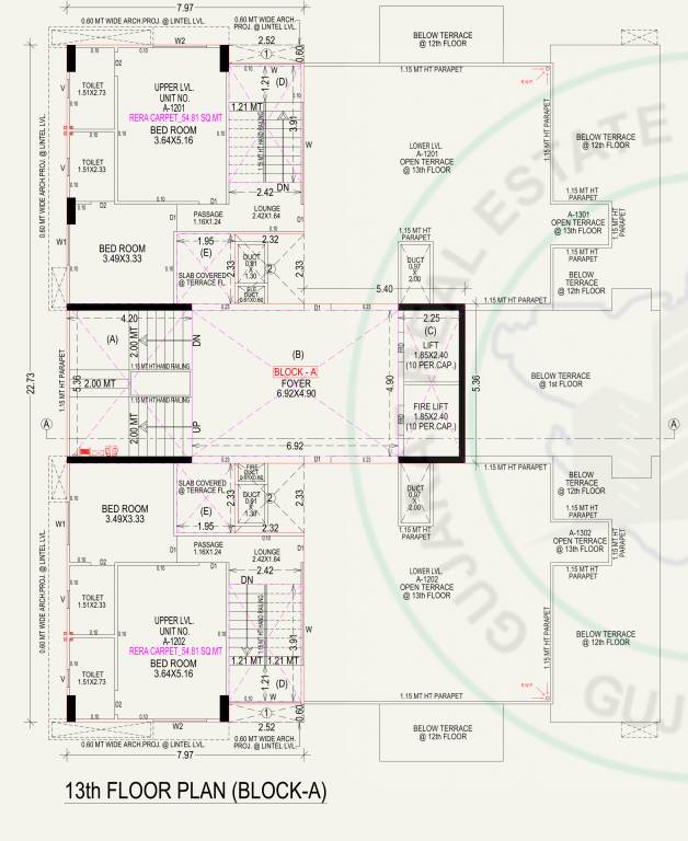  link in heights Block A Cluster Plan for 13th Floor