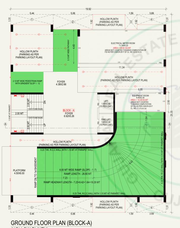  link in heights Block A Cluster Plan for ground Floor