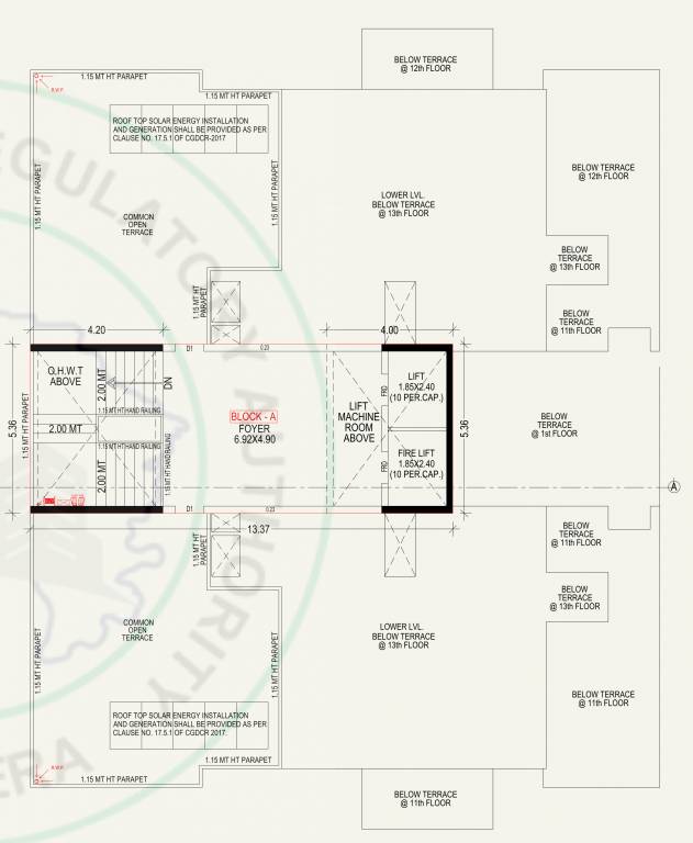  link in heights Block A Cluster Plan for Terrace Floor