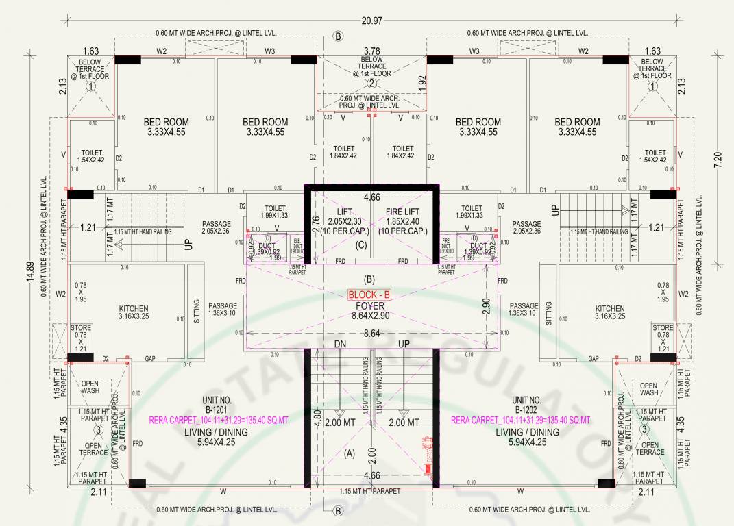  link in heights Block B Cluster Plan for 12th Floor