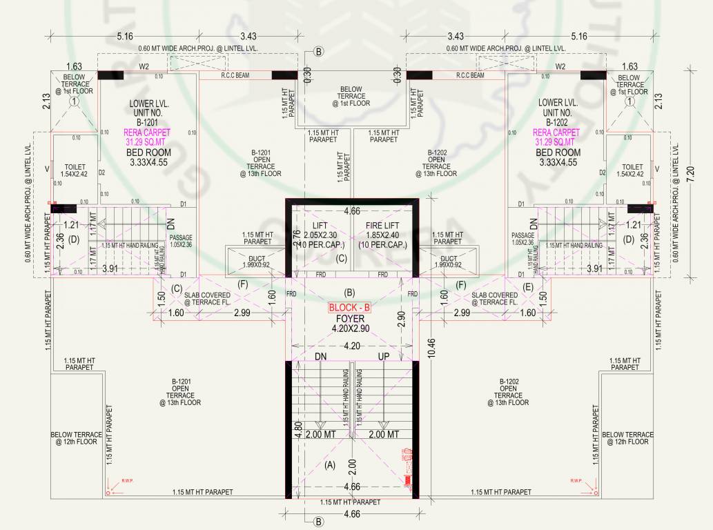  link in heights Block B Cluster Plan for 13th Floor
