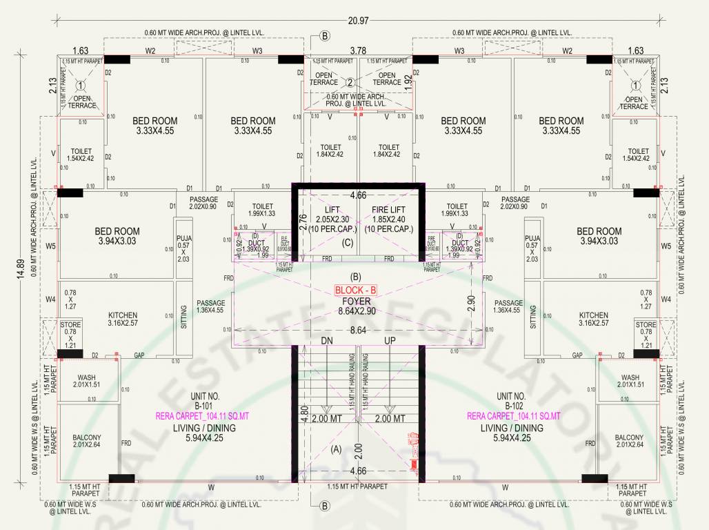  link in heights Block B Cluster Plan for 1st Floor