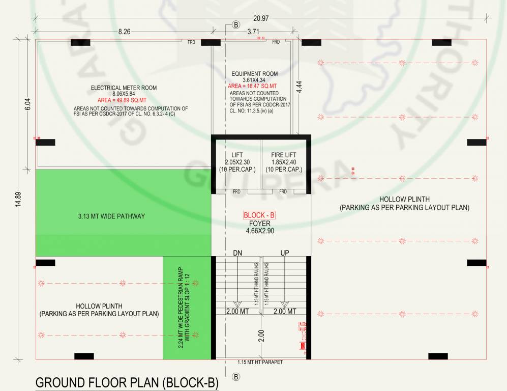  link in heights Block B Cluster Plan for ground Floor