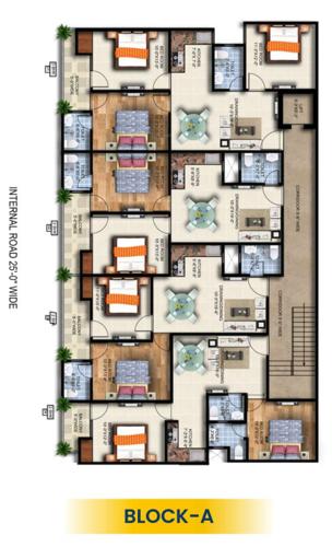 Block A Cluster Plan from 1st to 5th Floor metro-apartments Block A Cluster Plan from 1st to 5th Floor