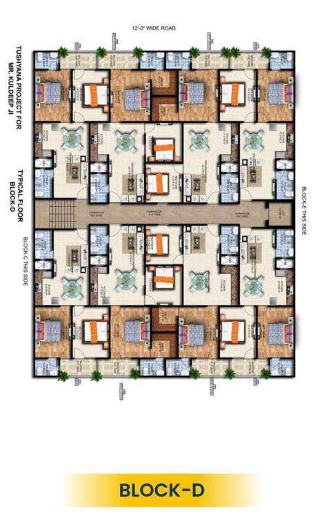 metro apartments Block D Cluster Plan from 1st to 5th Floor