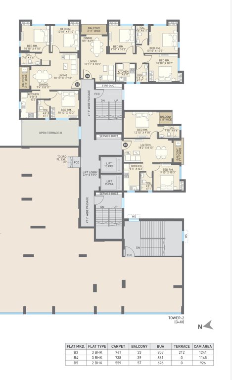  eshaana Eshaana Tower 2 Cluster Plan for 2nd Floor
