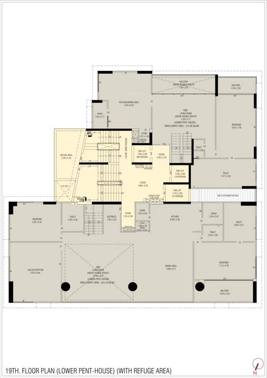  aaryan aayam Aaryan Aayam Cluster Plan for 19th Floor