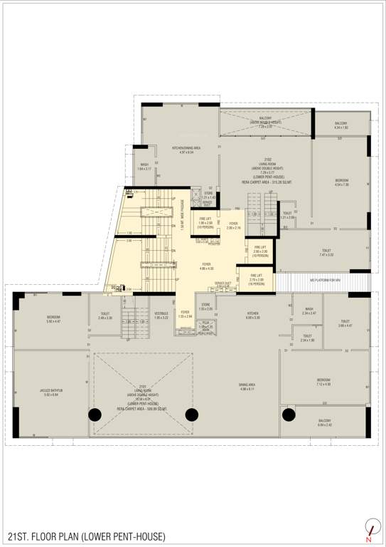  aaryan aayam Aaryan Aayam Cluster Plan for 21th Floor