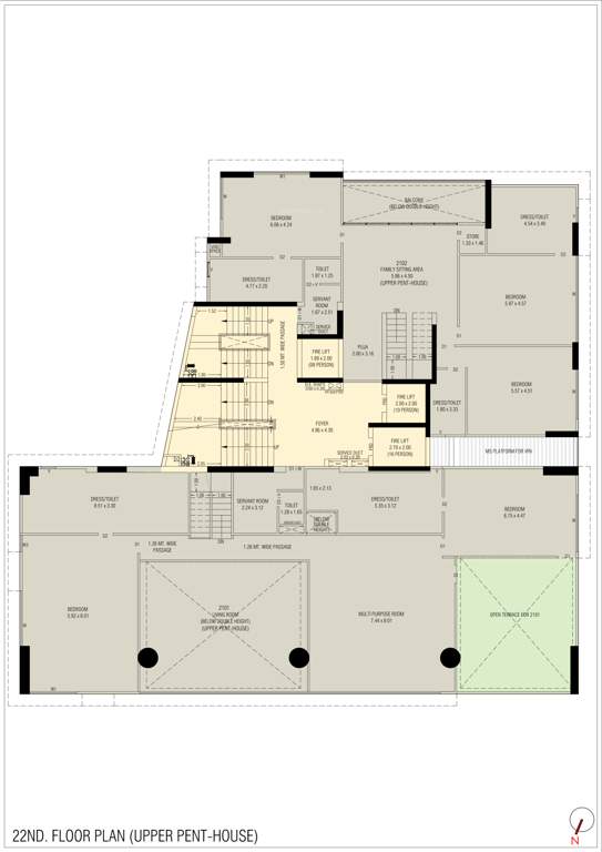  aaryan aayam Aaryan Aayam Cluster Plan for 22th Floor