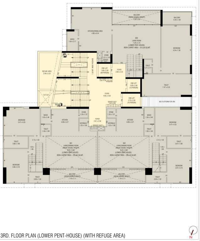  aaryan aayam Aaryan Aayam Cluster Plan for 3rd Floor