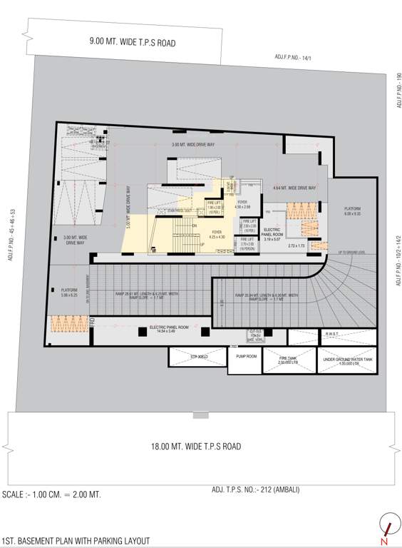  aaryan aayam Aaryan Aayam Cluster Plan for basment Floor