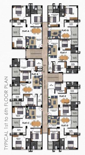 DJ Apartment Cluster Plan from 1st to 6th Floor dj-apartment DJ Apartment Cluster Plan from 1st to 6th Floor