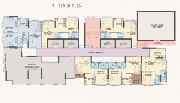  m-k-oasis M K Oasis Cluster Plan for 8th Floor