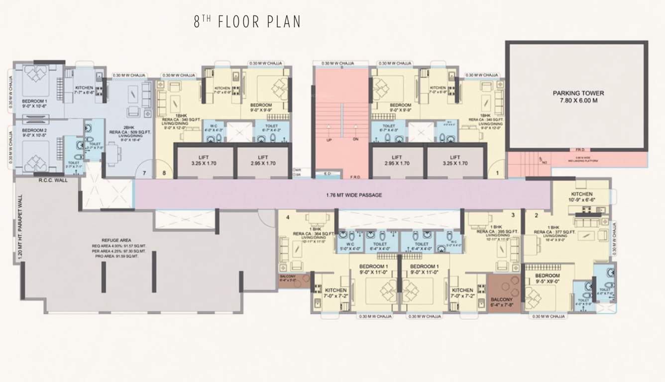  m k oasis M K Oasis Cluster Plan for 8th Floor