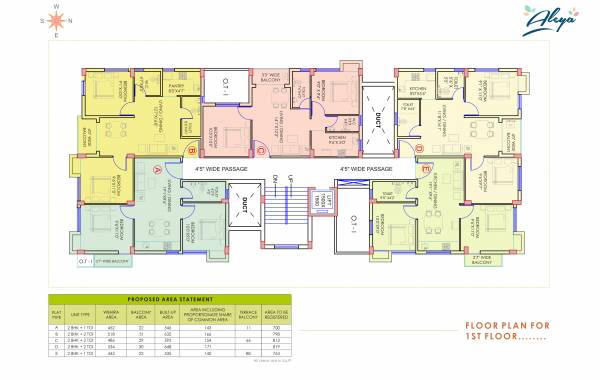  aleya Aleya Cluster Plan for 1st Floor