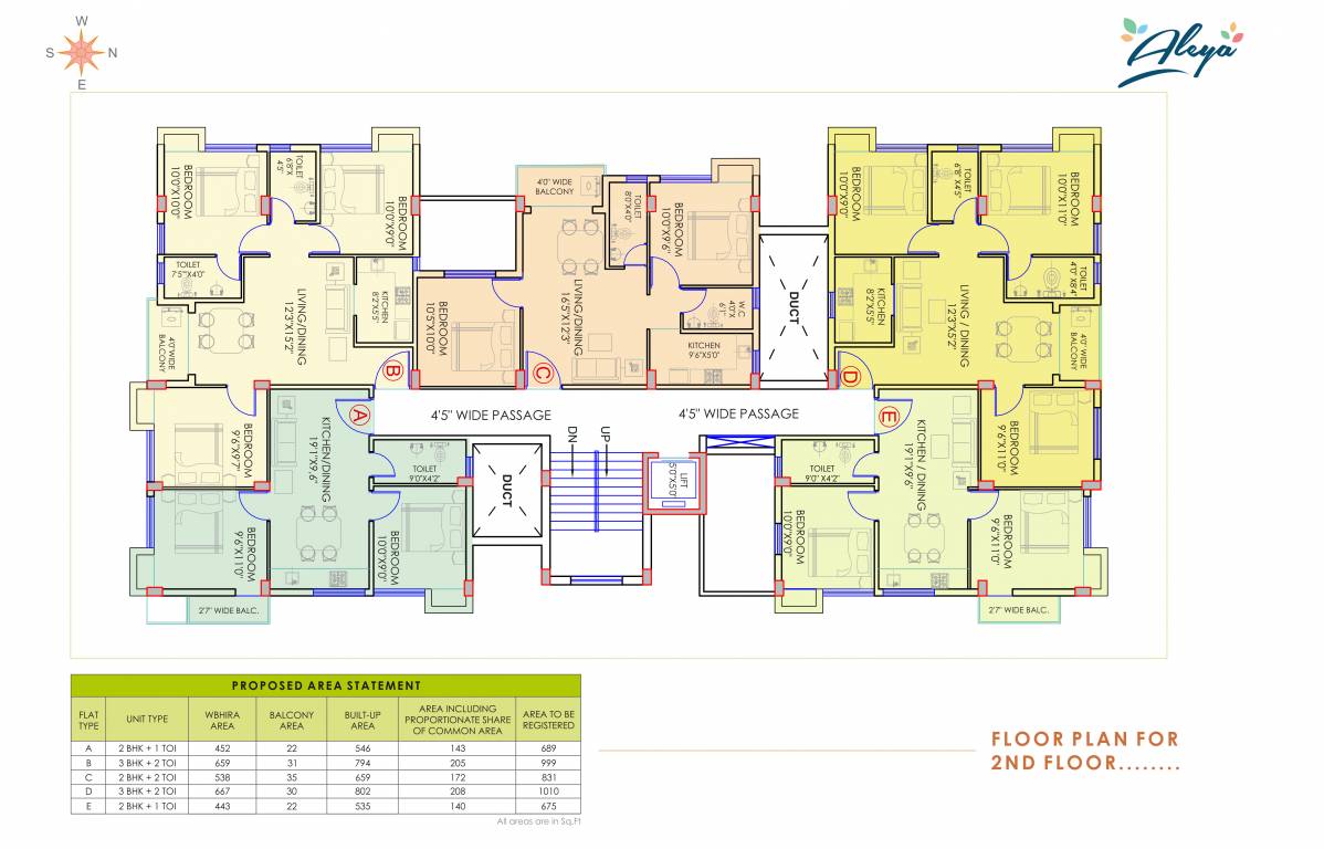  aleya Aleya Cluster Plan for 2nd Floor