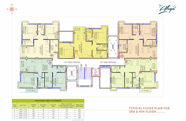  aleya Aleya Cluster Plan from 3rd to 4th Floor