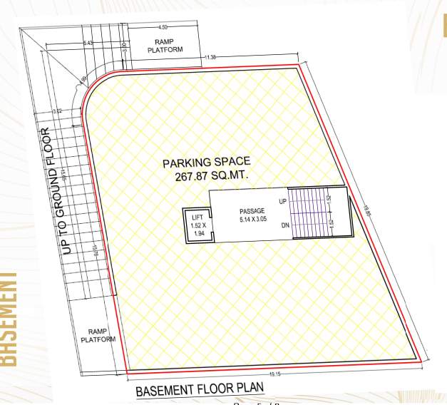  bushara heights Bushara Heights Cluster Plan for Basment Floor