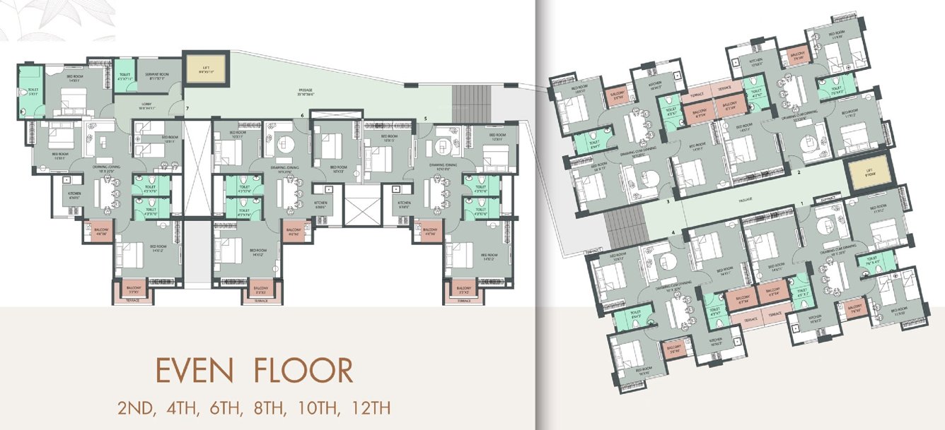  umang ii Umang II Cluster Plan For Even Floor