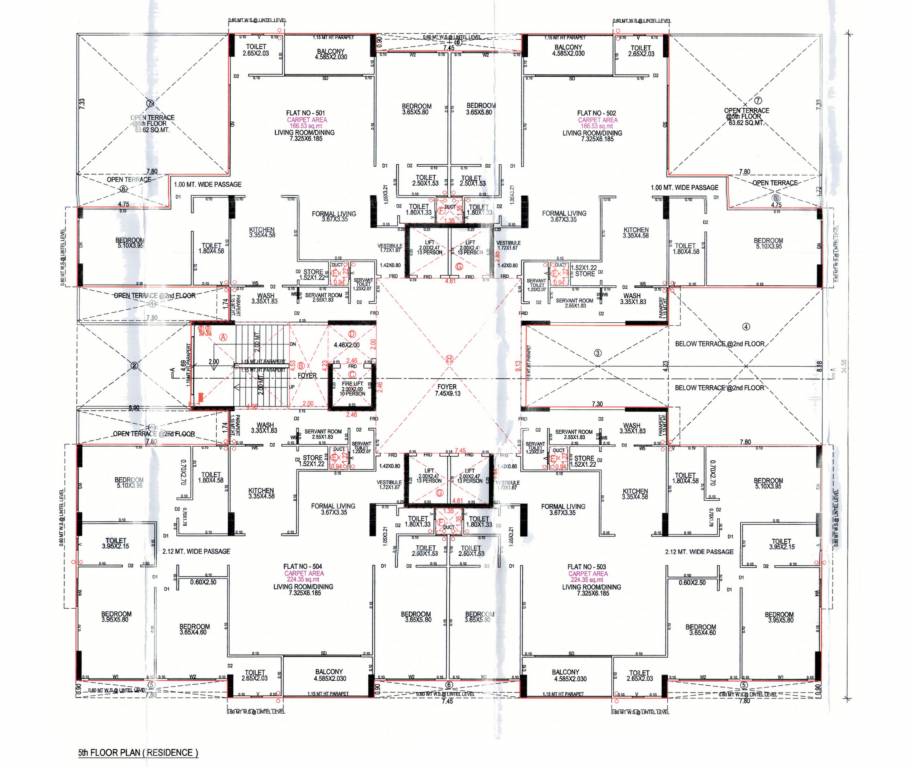  evara BLOCK A Cluster Plan for 5th Floor