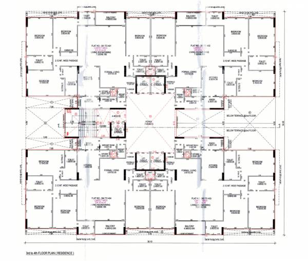  evara BLOCK A Cluster Plan from 3rd to 4th Floor