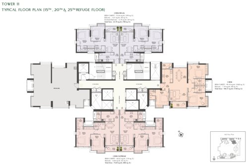  jade-city T11 Raheja Jade City Cluster Plan for 15th, 20th,25th Floor