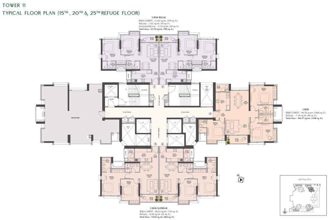  jade city T11 Raheja Jade City Cluster Plan for 15th, 20th,25th Floor