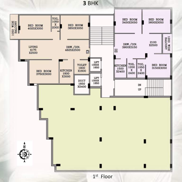  sree krishna enclave Sree Krishna Enclave Cluster Plan for 1st Floor