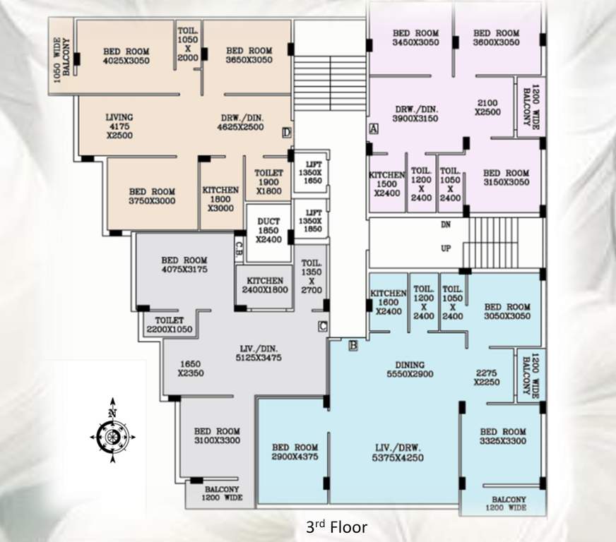  sree krishna enclave Sree Krishna Enclave Cluster Plan for 3rd Floor