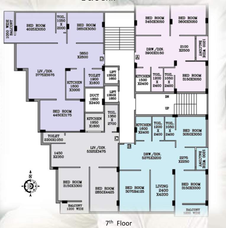  sree krishna enclave Sree Krishna Enclave Cluster Plan for 7th Floor