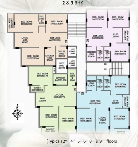  sree-krishna-enclave Sree Krishna Enclave Cluster Plan from 2,4,5,6,8,9th Floor
