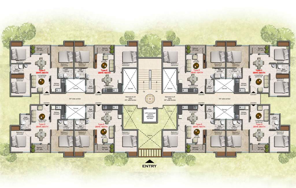  anandhara apartment Anandhara Apartment Block2 Cluster Plan from 1st to 6th Floor