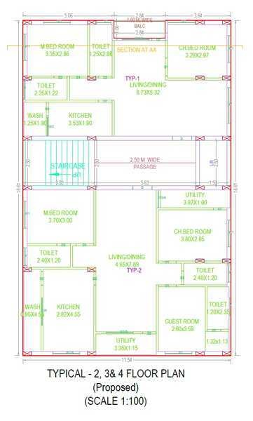  bright stone Bright Stone Cluster Plan from 2nd to 4th Floor
