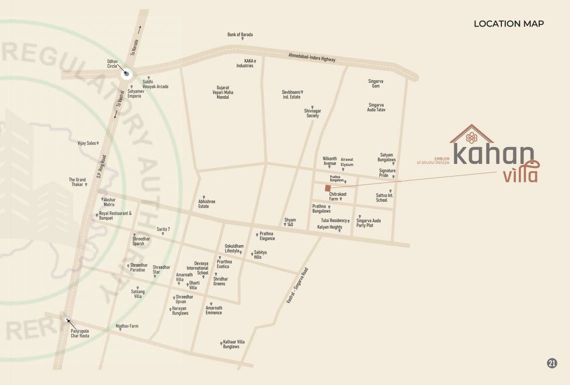  kahan villa Location Plan