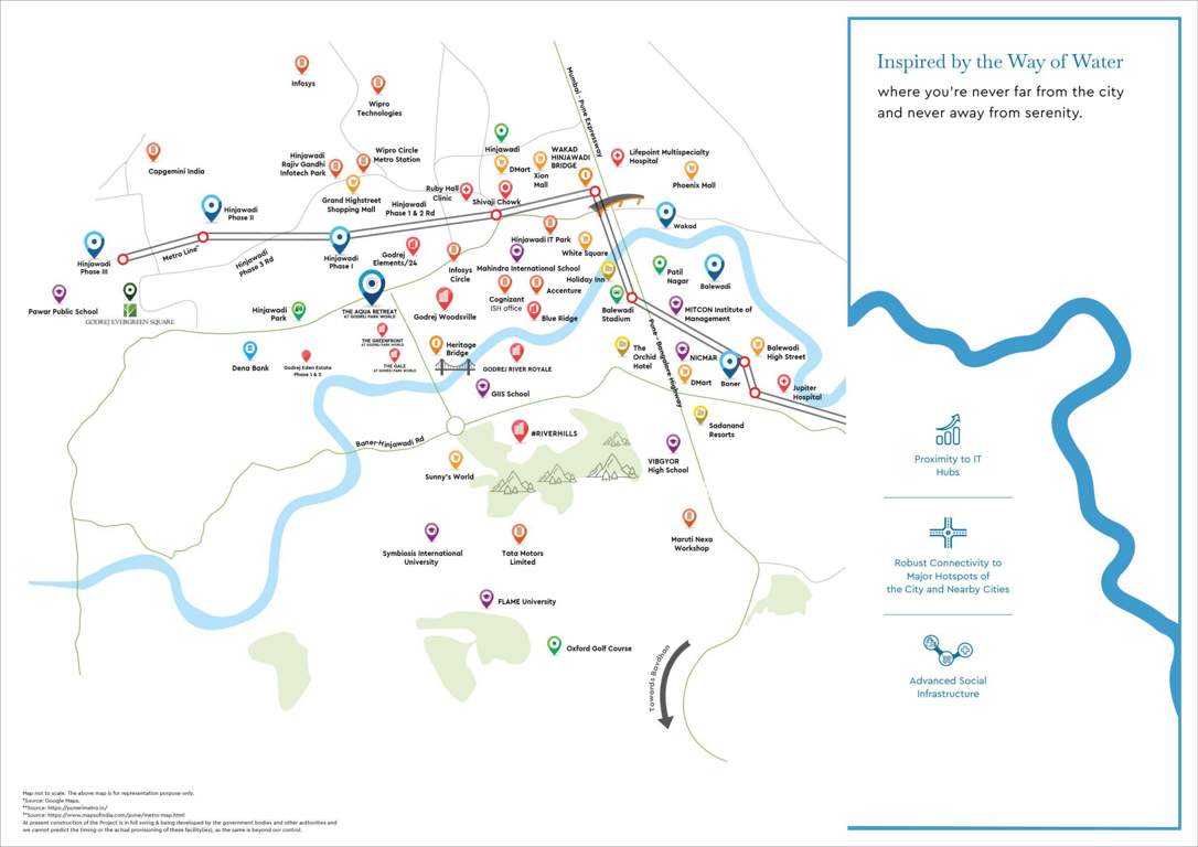  the aqua retreat at godrej park world Location Plan
