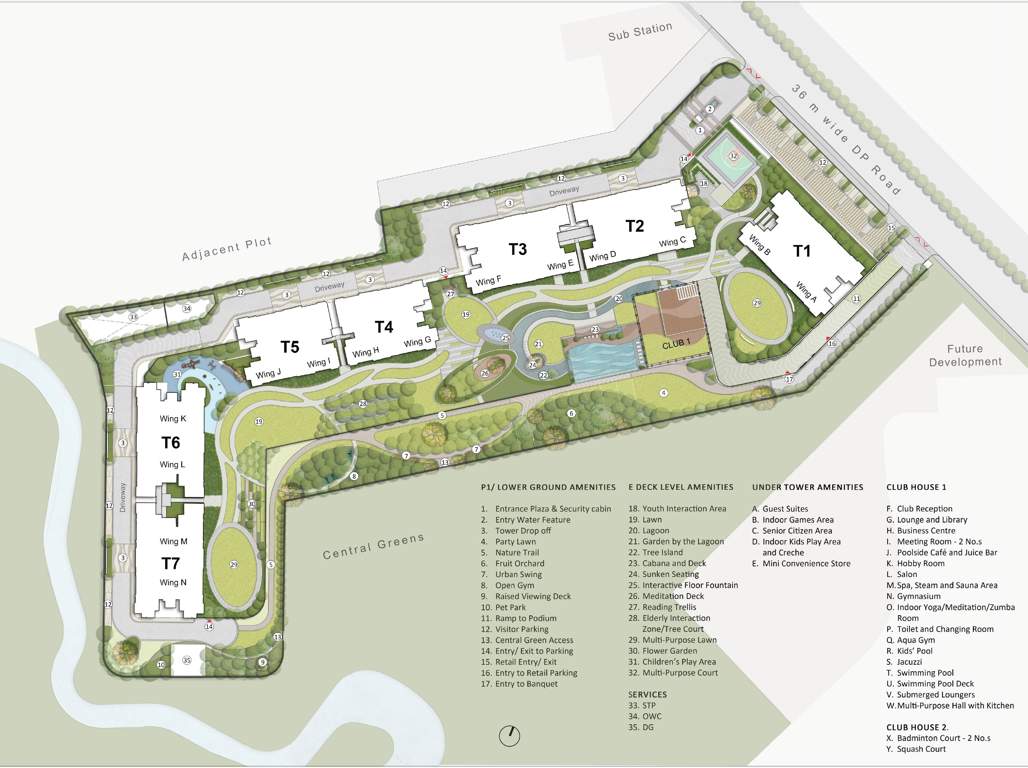  the aqua retreat at godrej park world Master Plan