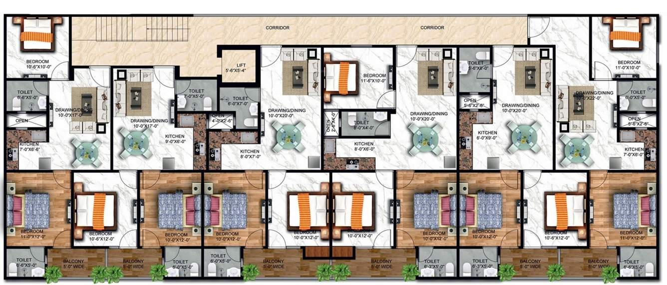  elite enclave Block F Cluster Plan from 1st to 5th Floor