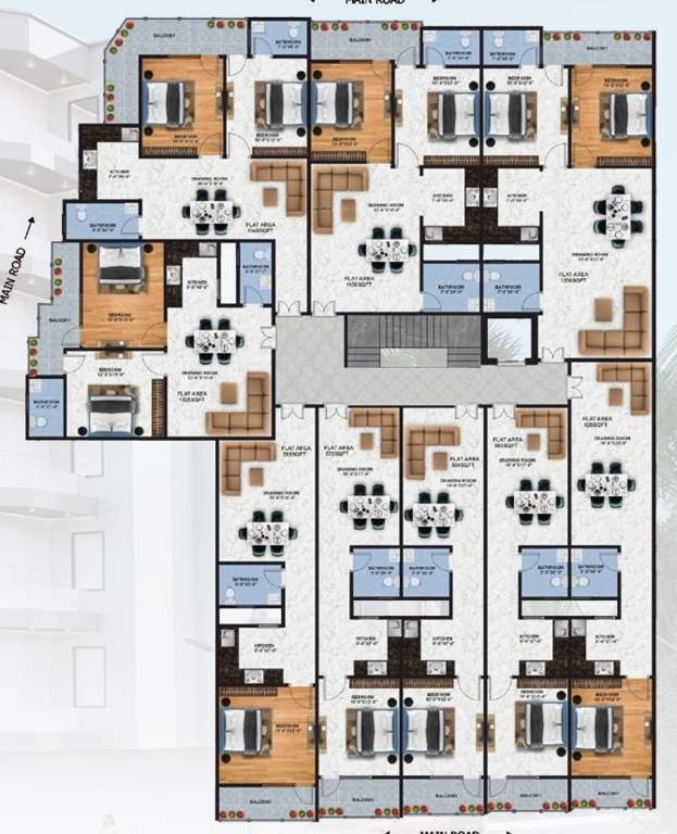  emporio homes Emporio Homes Cluster Plan from 1st to 6th Floor