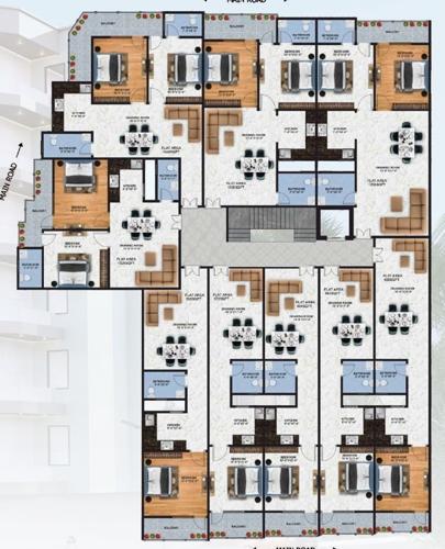 Emporio Homes Cluster Plan from 1st to 6th Floor emporio-homes Emporio Homes Cluster Plan from 1st to 6th Floor