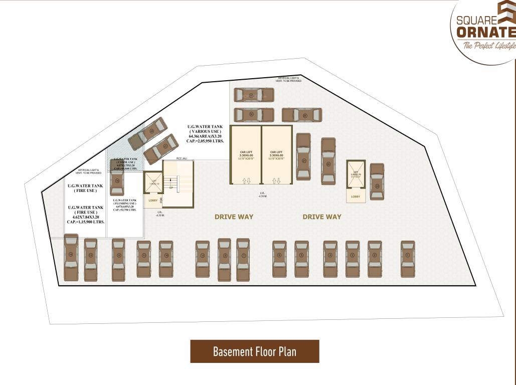  square ornate Square Ornate Cluster Plan