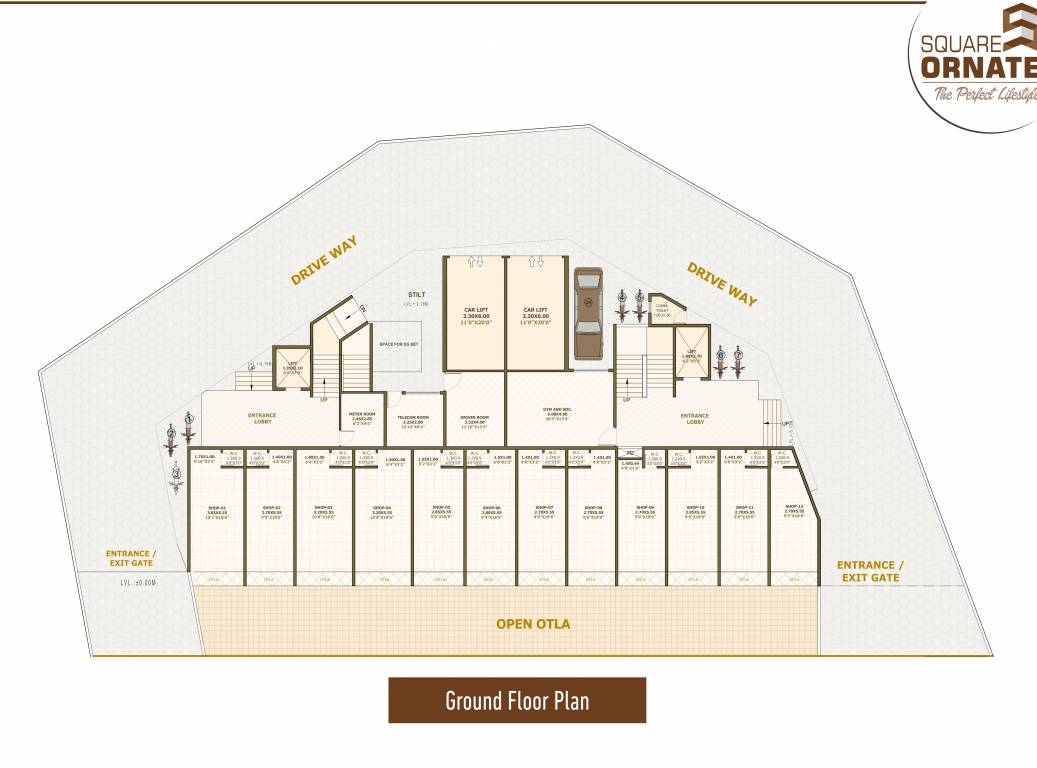  square ornate Square Ornate Cluster Plan